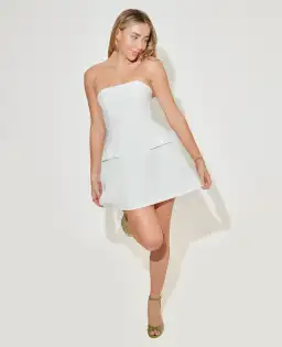 Odd Muse The Ultimate Muse Strapless Mini Dress White Size XS (AU 6) for rent on The Volte - image 1