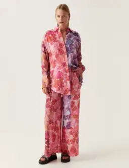 Aje Vision Oversized Linen Shirt Kaleidoscopic Rose Size 14 for rent on The Volte - image 1