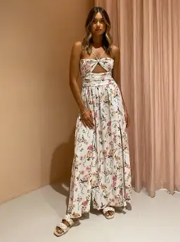 Bec & Bridge Isla Print Midi Dress Floral Size 10 for rent on The Volte - image 1