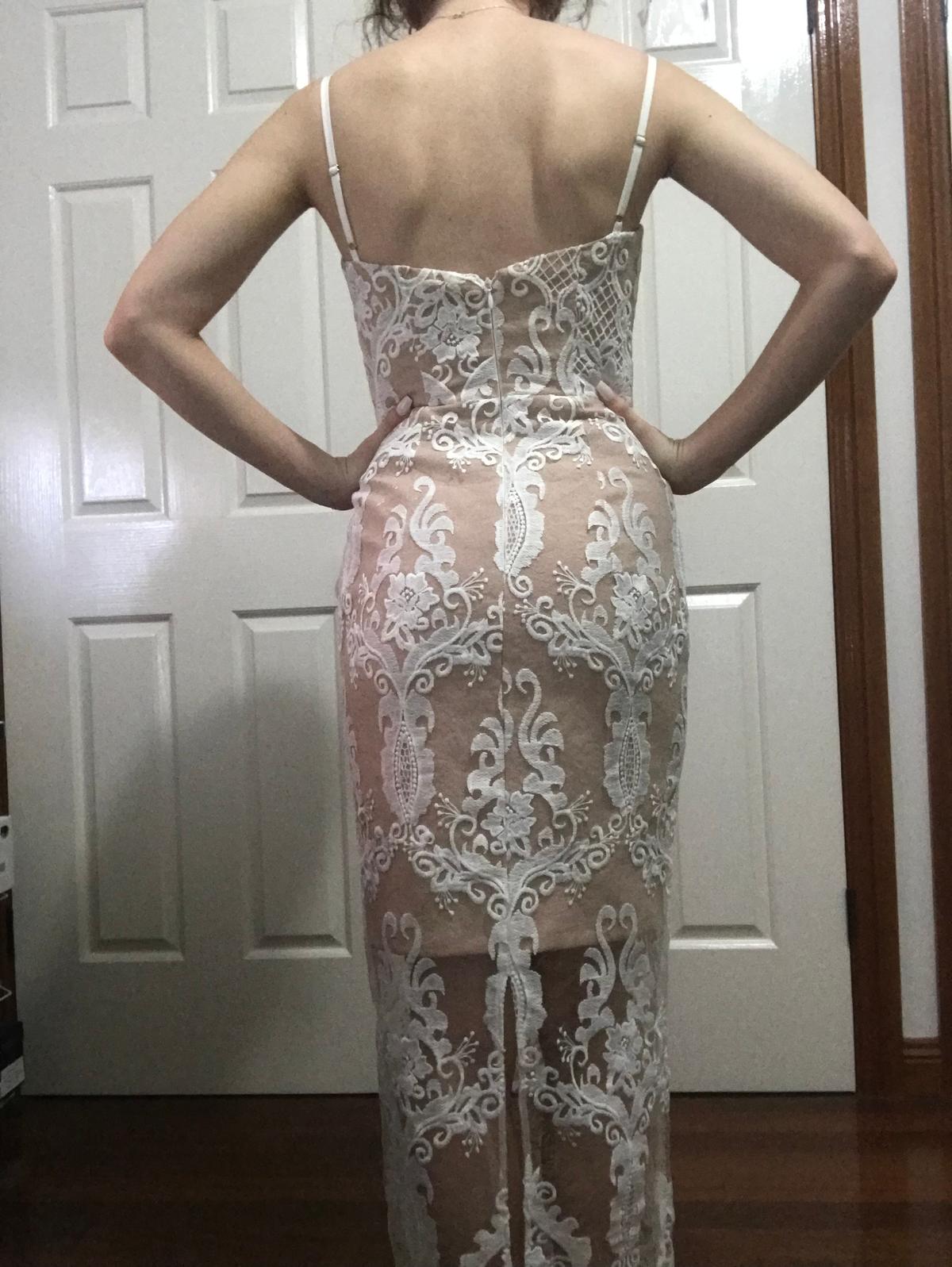 Elle Zeitoune Victoria Gown White Size 6 - Image 4