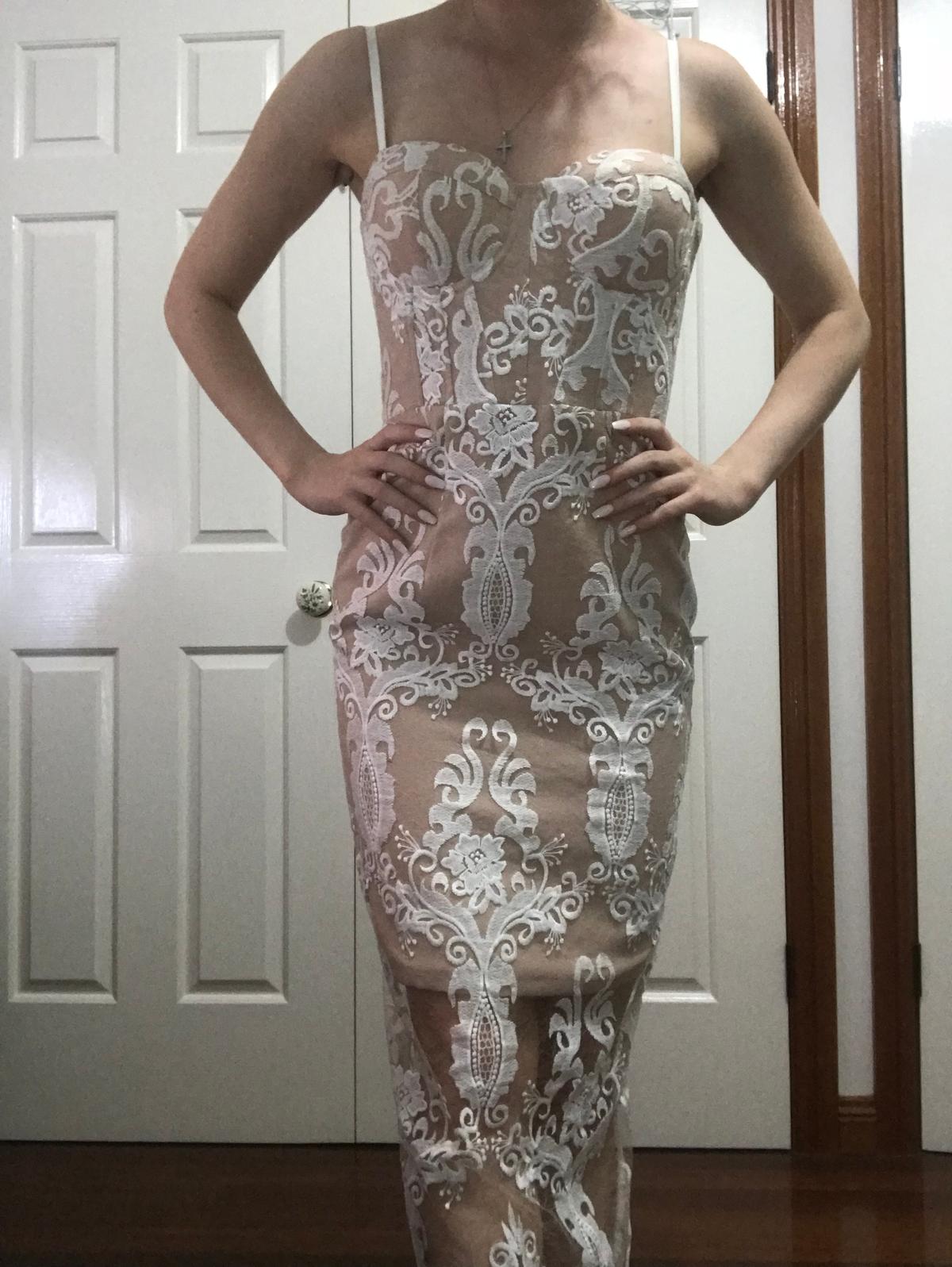 Elle Zeitoune Victoria Gown White Size 6 - Image 3