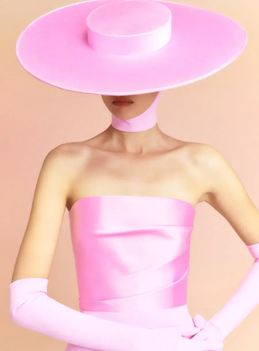 Solace London The Afra Maxi Dress in Blush Size S/Au 8 for rent on The Volte - main image