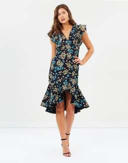 Talulah Stormy Crochet Flounce Midi Dress Floral Size 10 for rent on The Volte - image 1