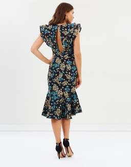 Talulah Stormy Crochet Flounce Midi Dress Floral Size 10 for rent on The Volte - image 3