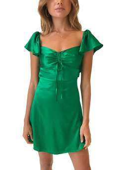 Hansen & Gretel Green Silk Ollie Dress exclusive collaboration with Coco & Lola size 8 for rent on The Volte - image 3