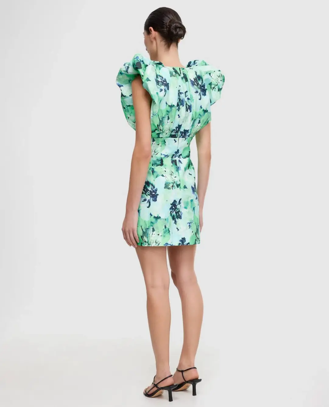 Acler Denare Mini Dress Juniper Hibiscus Size 10 for rent on The Volte - main image