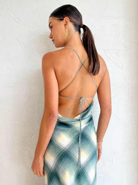 Bec & Bridge Edie Split Maxi Dress in Teal Size 8 - Image 4