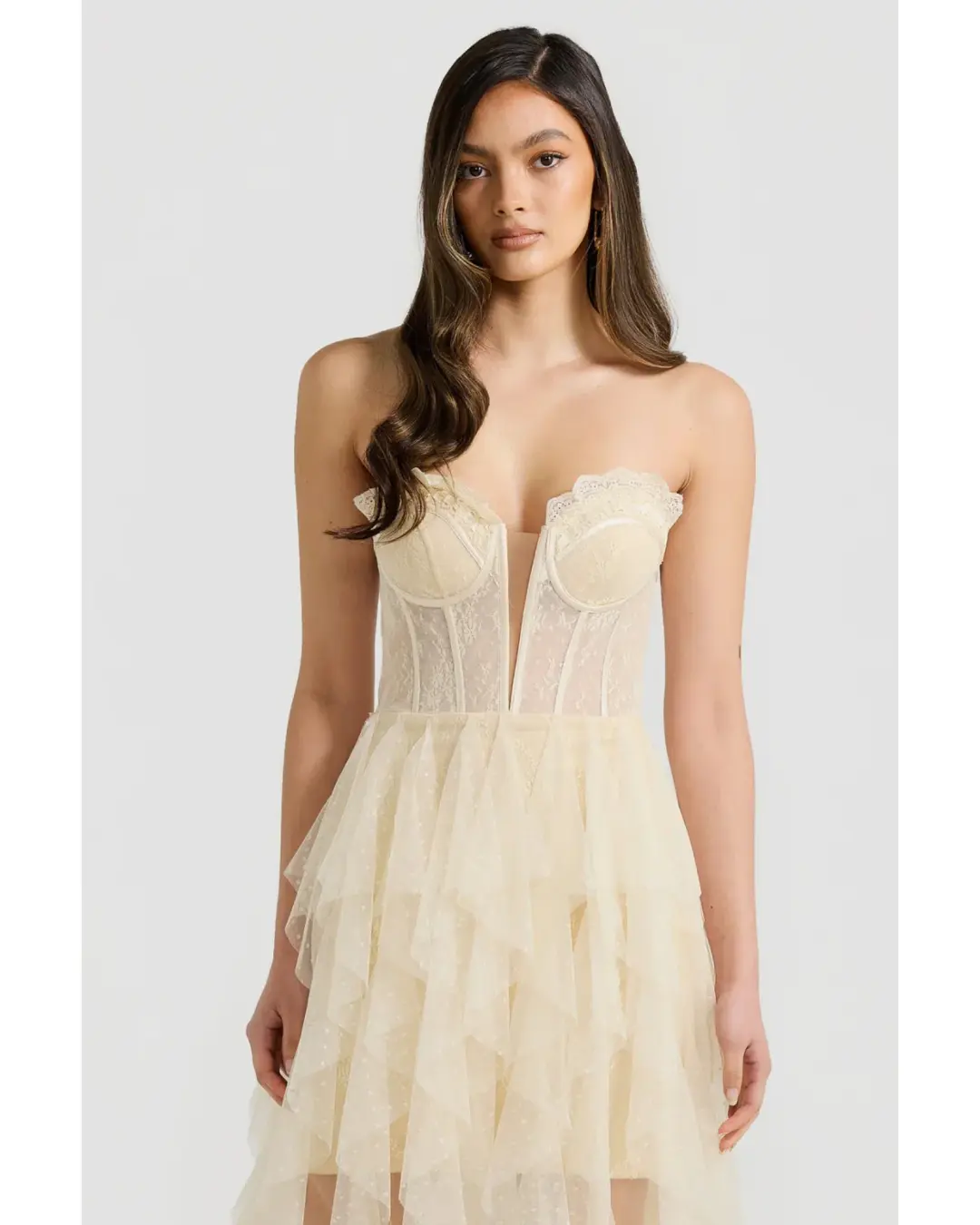 Derma Department Vera Gown Beige Size AU 6 for rent on The Volte - main image