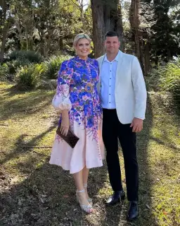 Zimmermann The High Tide Buttoned Midi Dress in Purple Ikat Floral Size 3/AU 14 for rent on The Volte - image 1