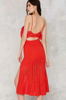 Alice McCall Crochet Dress - Red