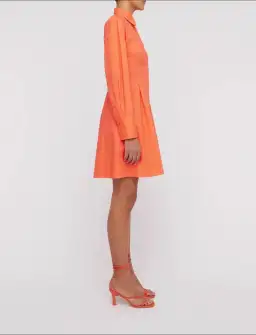 Scanlan Theodore Parachute Cut Out Mini Shirtdress Orange Size AU 6 for rent on The Volte - image 2