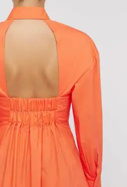 Scanlan Theodore Parachute Cut Out Mini Shirtdress Orange Size AU 6 for rent on The Volte - image 4