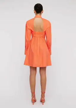 Scanlan Theodore Parachute Cut Out Mini Shirtdress Orange Size AU 6 for rent on The Volte - image 3