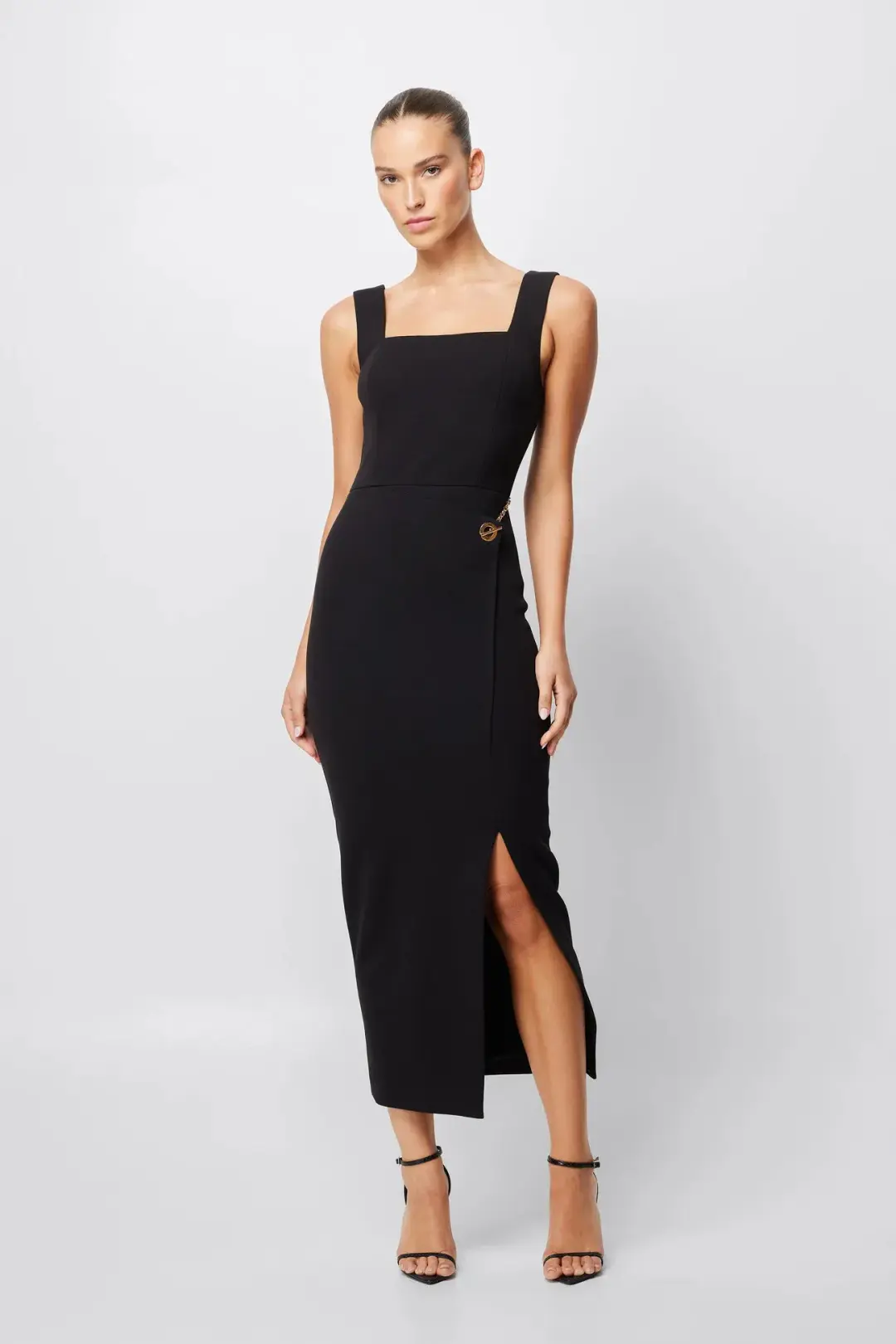 Mossman Envy Midi Dress Black Size AU 10 for rent on The Volte - main image
