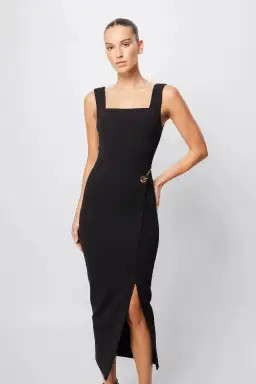Mossman Envy Midi Dress Black Size AU 10 for rent on The Volte - image 2