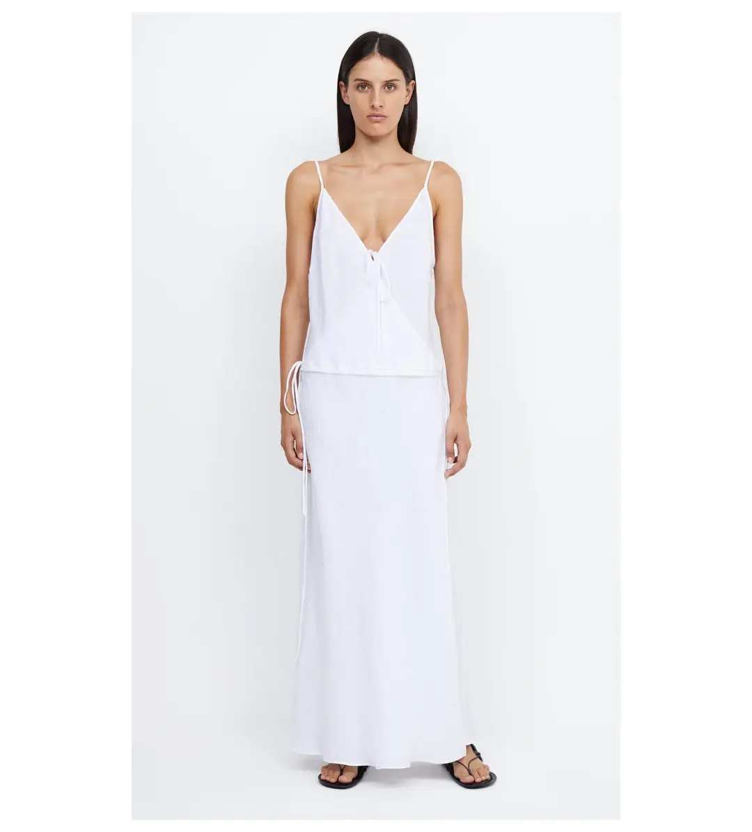Bec & Bridge Jayden Wrap Maxi Dress White Size AU 6 for rent on The Volte - main image