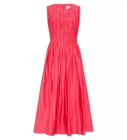 AJE Nya Gathered Midi Dress Hot Pink Size 10 for rent on The Volte - image 4
