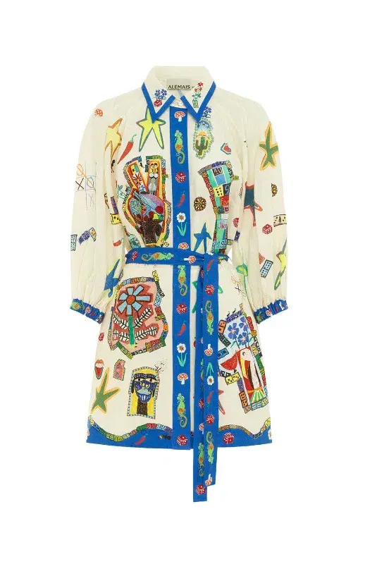 Alémais Players Mini Dress Print Size 10 for rent on The Volte - main image