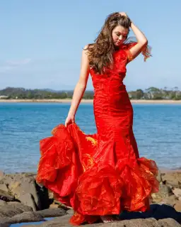 One of shoulder mermaid evening gown for rent on The Volte - image 1