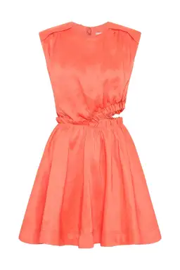 AJE Holly Mini Dress Coral Size 10 for rent on The Volte - image 3