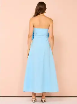 Issy Bustier Rose Midi Dress Blue Size 12 for rent on The Volte - image 2