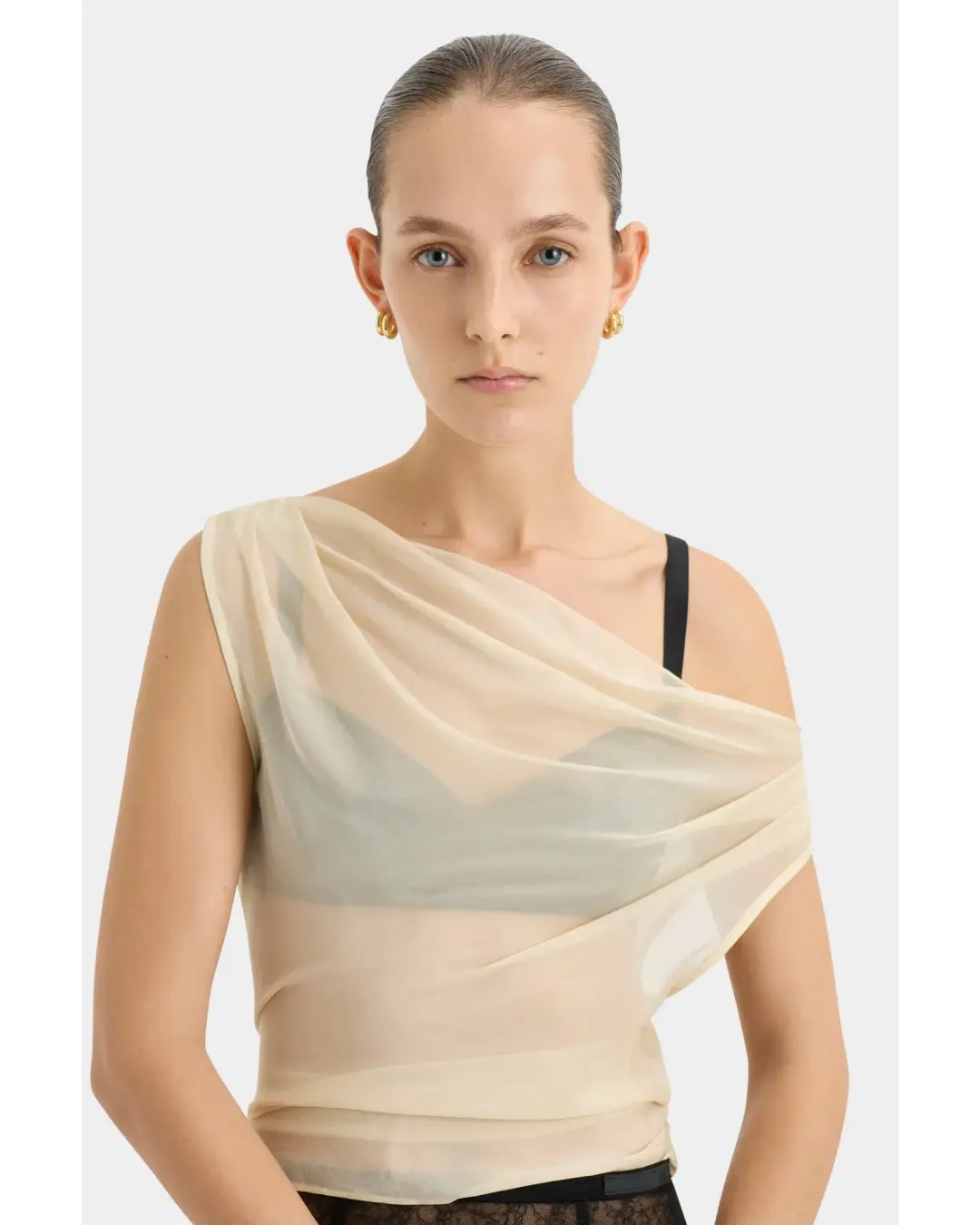 Sir the Label Strobe Cowl Top Bone Size 2 / AU 10 for rent on The Volte - main image