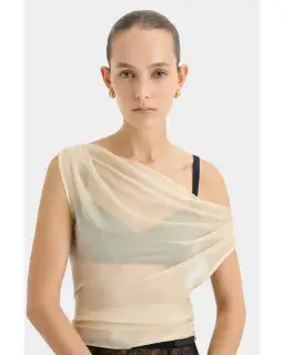 Sir the Label Strobe Cowl Top Bone Size 2 / AU 10 for rent on The Volte - image 3