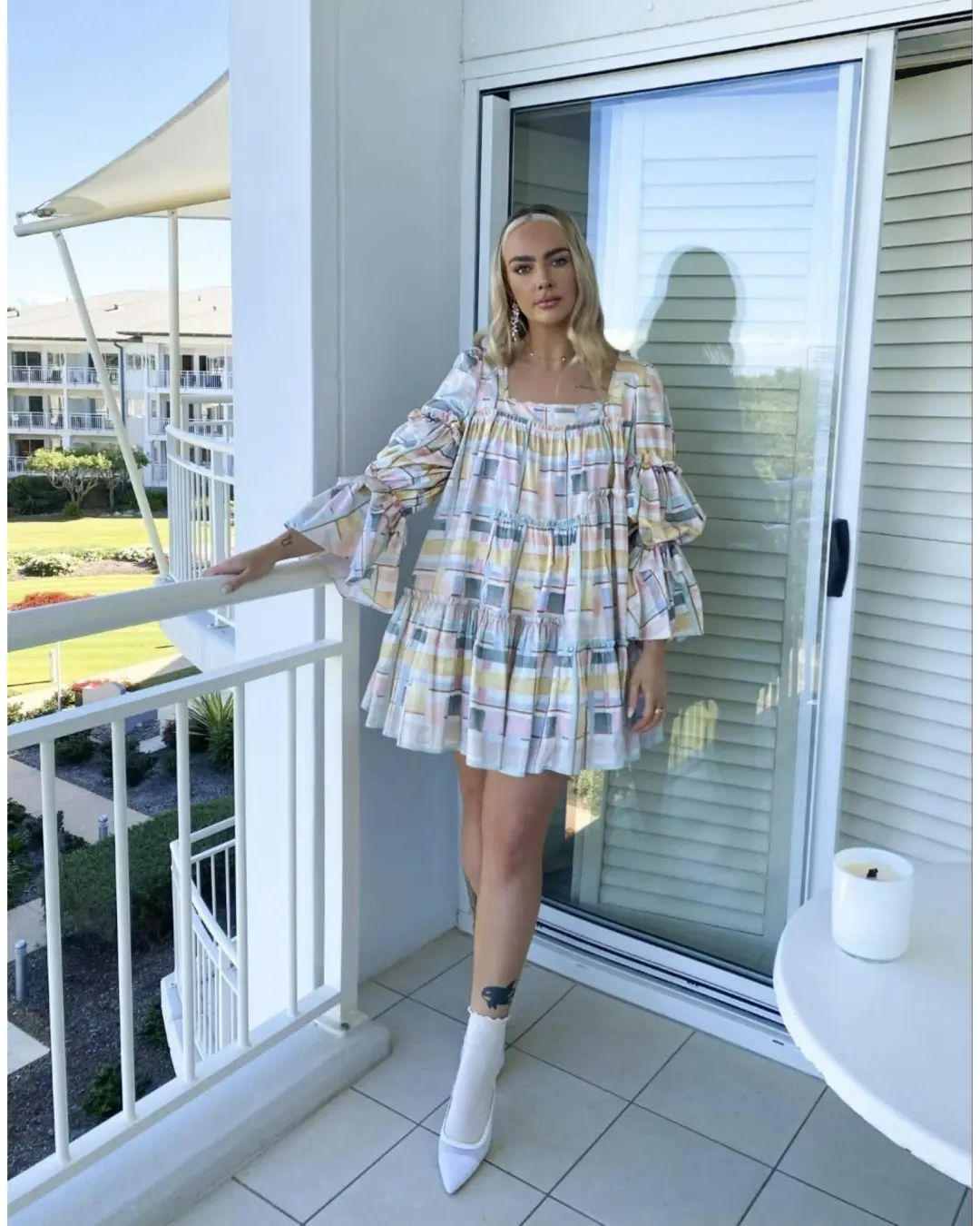 Aje L’Esprit Mini Dress Multi Size AU 6 for rent on The Volte - main image