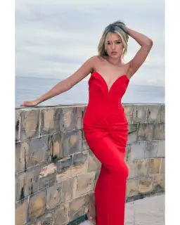 Bianca & Bridgett Adriana Dress Red Size AU 12 for rent on The Volte - image 3