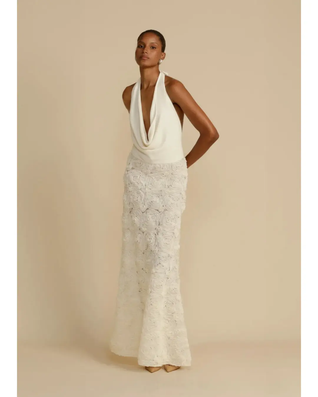 Arcina Ori Adrianna Dress Ivory Size AU 8 for rent on The Volte - main image