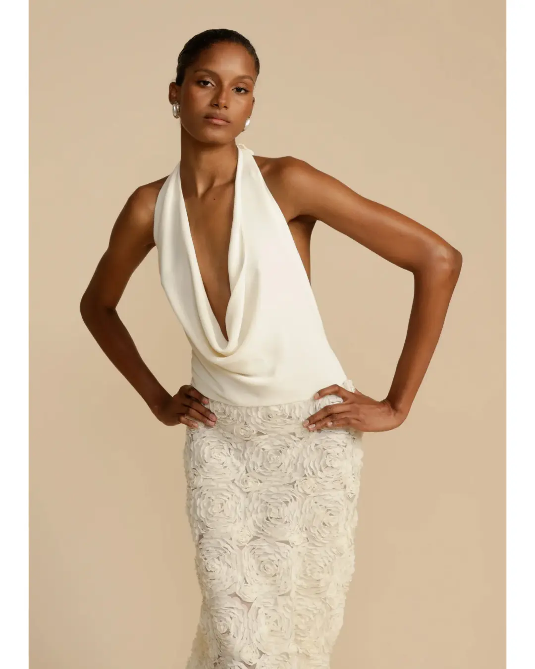 Arcina Ori Adrianna Dress Ivory Size AU 8 for rent on The Volte - main image