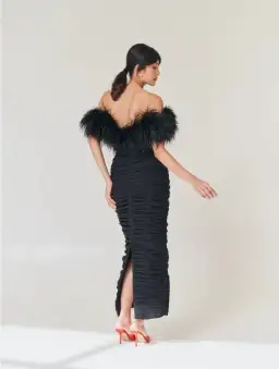 Rachel Gilbert Zion Midi Dress Black Size 4 / AU 14 for rent on The Volte - image 4