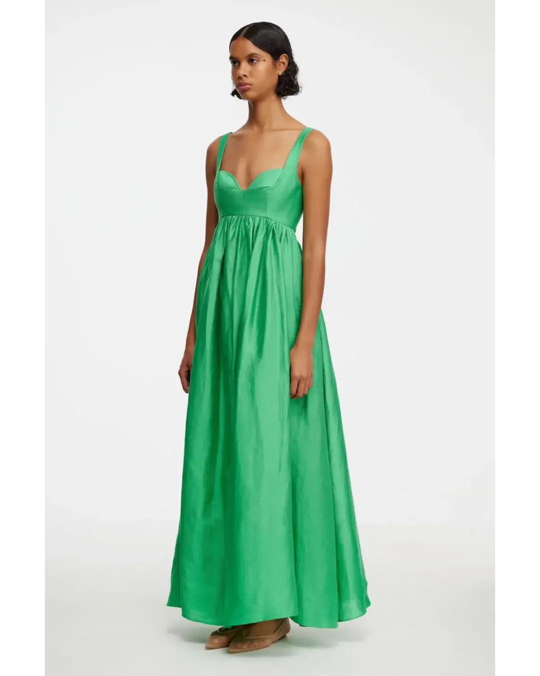 Acler Sandgate Maxi Dress in Shamrock Size AU 10 for rent on The Volte - main image