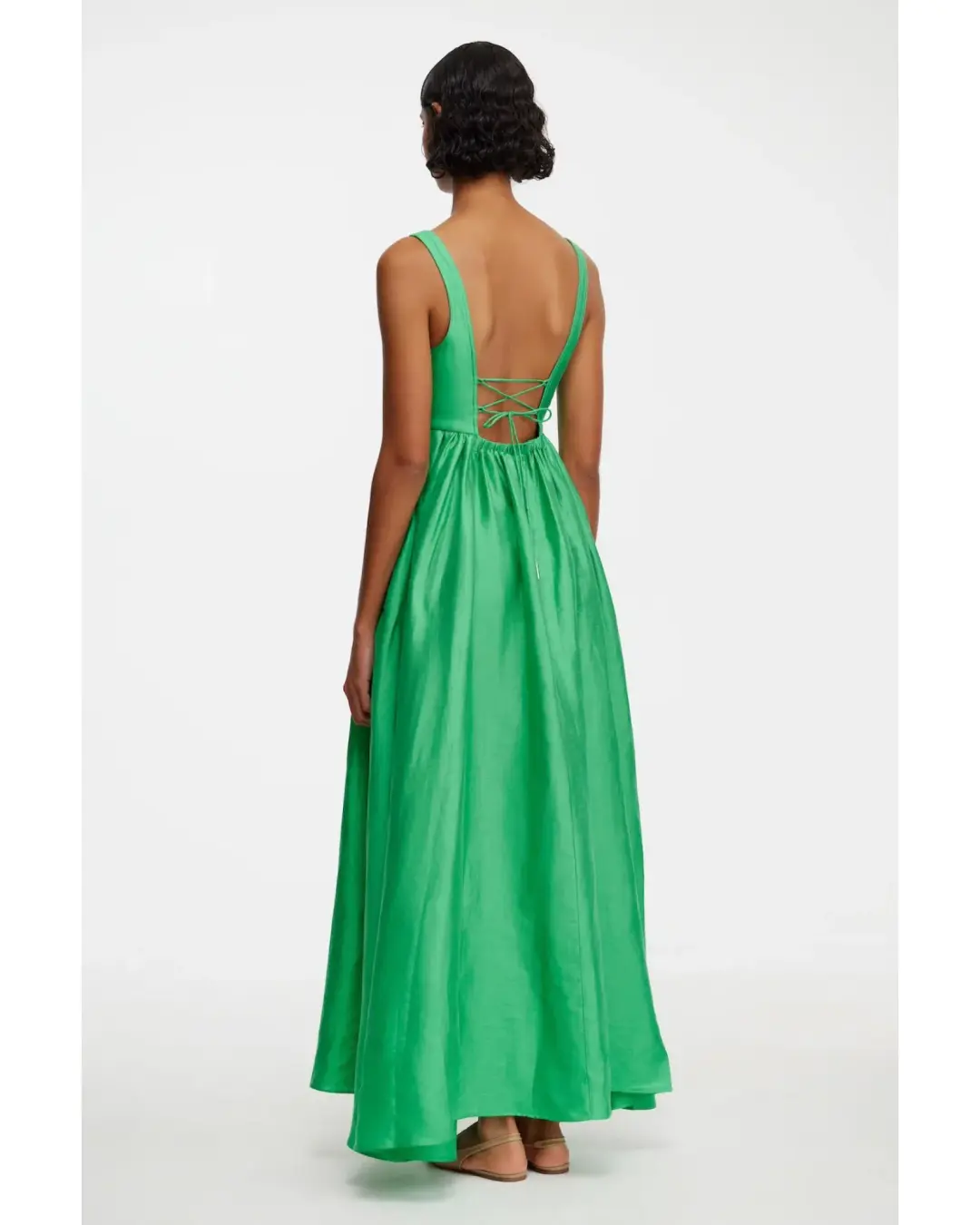Acler Sandgate Maxi Dress in Shamrock Size AU 10 for rent on The Volte - main image