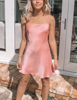 Bec & Bridge Classic Silk Mini Dress - Flamingo Pink - Size 12