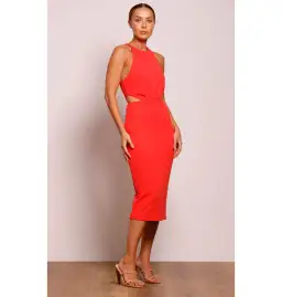 Pasduchas Kiss Up Midi Dress Coral Size AU 10 for rent on The Volte - image 3