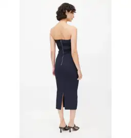 Dion Lee Interlock Bustier Strapless Midi Dress In Navy/Midnight Size XS / AU 6 for rent on The Volte - image 4