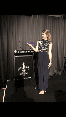 Carla Zampatti The Venus Diaphanous Gown Navy Size 4 for rent on The Volte - image 4