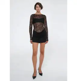 Benni Yana Lace Mini Dress Black Size S / AU 8 for rent on The Volte - image 1