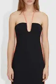 Paris Georgia Nassia Midi Dress Black/Orange Size XS/Au 8 for rent on The Volte - image 3