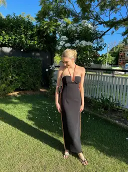 Paris Georgia Nassia Midi Dress Black/Orange Size XS/Au 8 for rent on The Volte - image 4