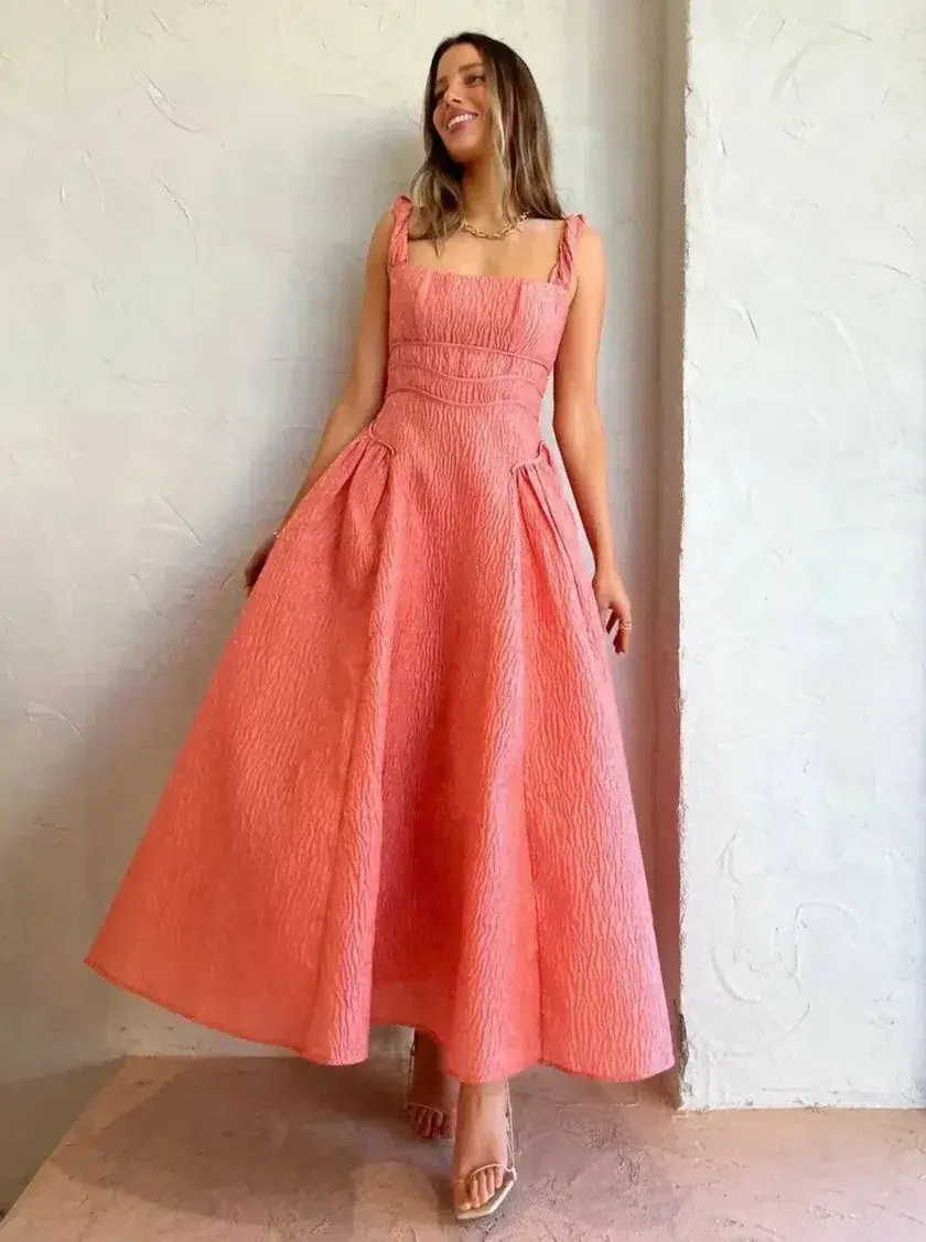 Rachel Gilbert Sophy Strap Dress in Pink Size 8 for rent on The Volte - main image