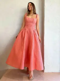Rachel Gilbert Sophy Strap Dress in Pink Size 8 for rent on The Volte - image 2