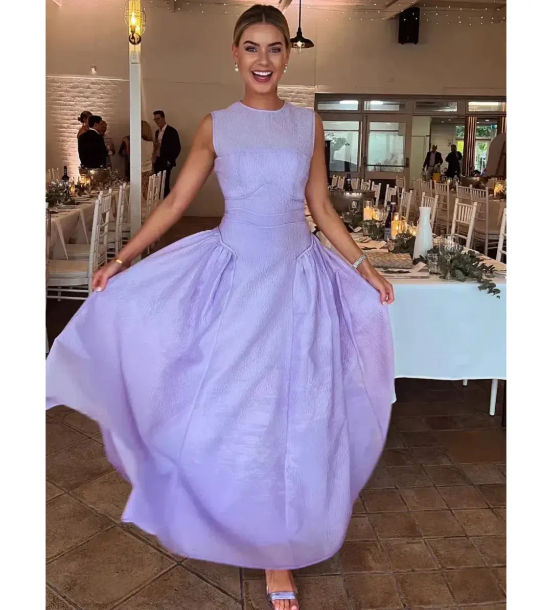 Rachel Gilbert Sophia Dress Lilac Size 6 for rent on The Volte - main image