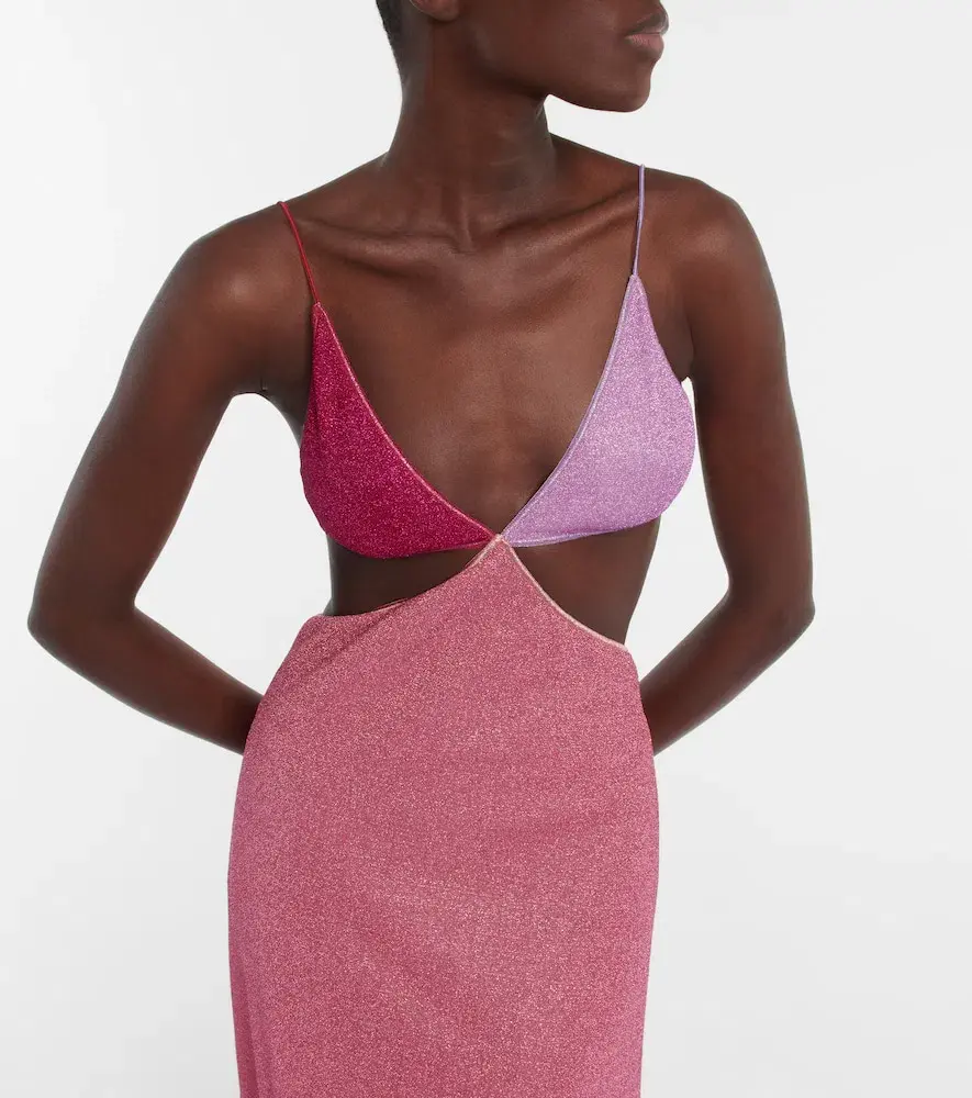 Oséree Cutout Midi Dress Pink Size S / AU 8 for rent on The Volte - main image