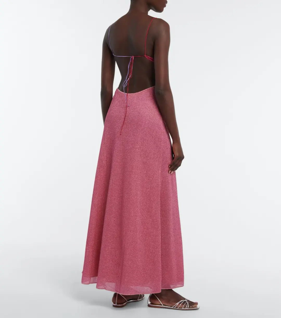 Oséree Cutout Midi Dress Pink Size S / AU 8 for rent on The Volte - main image