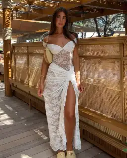 Natalie Rolt Aubrey Dress White Size 1 / AU 6-8 for rent on The Volte - image 1