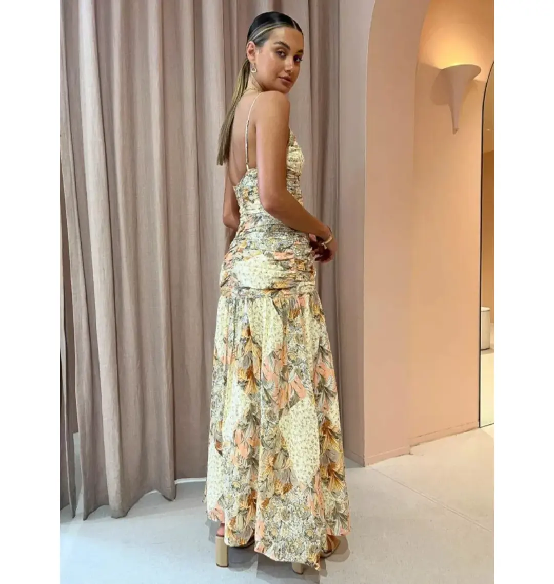 Issy Patchwork Dress Floral Size AU 6 for rent on The Volte - main image