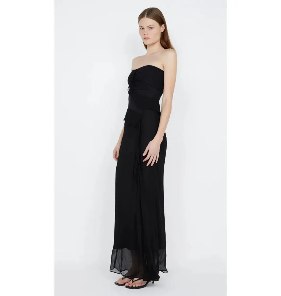 Bec & Bridge Maresca Strapless Dress Black Size AU 8 for rent on The Volte - main image