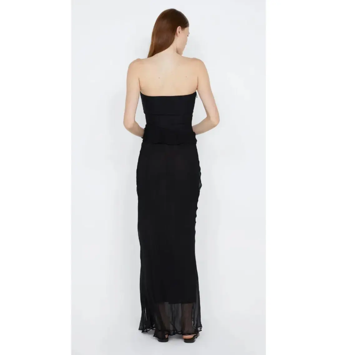 Bec & Bridge Maresca Strapless Dress Black Size AU 8 for rent on The Volte - main image